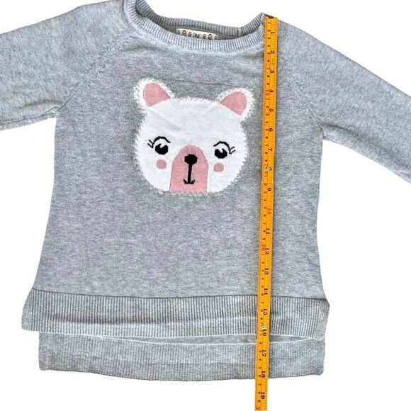 Pink Republic Girls Kids Long Sleeve Gray Cotton Pullover Bear Sweater. 6X. - Picture 5 of 7